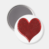 Swirl Overlaid Heart Magnet (Vorderseite/Rückseite)