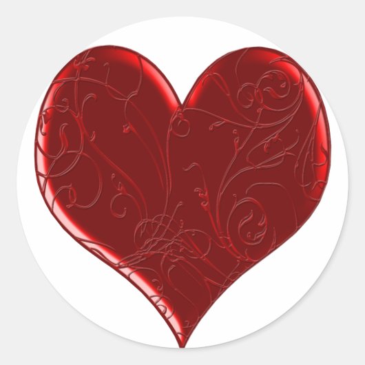 Swirl Overlaid Heart Stickers (Vorderseite)