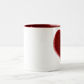 Swirl Overlaid Herz-Tasse Zweifarbige Tasse (Mittel)