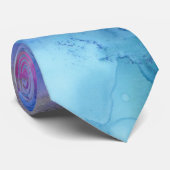 Swirl Painting Neck Tie Krawatte (Gerollt)