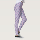 Swirl Pattern - Navy Blue White Sky Blue Leggings (Rechts)