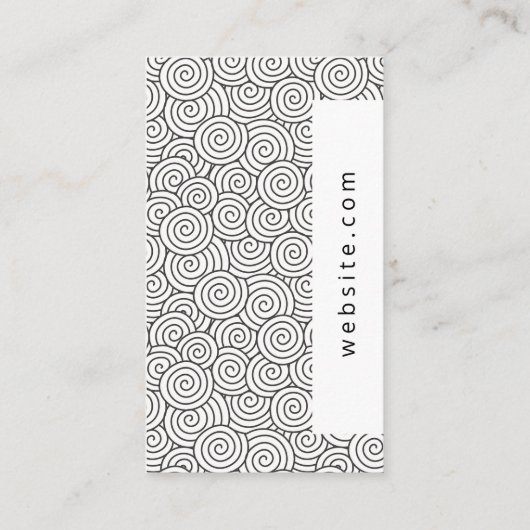 Swirl Pattern Slate Gold Spatter Visitenkarte (Rückseite)