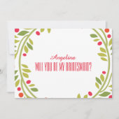 Swirl Pattern Werden Sie meine Brautjungfrau? Einladung (Vorderseite)