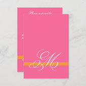 Swirl Pink Silver UAWG Square lädt ein RSVP Karte (Vorne/Hinten)