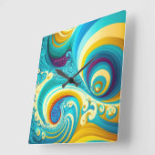 Swirl Quadratische Wanduhr (Winkel)