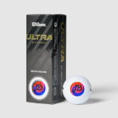 Swirl Red Blue Golfball (Verpackungen)