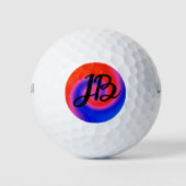 Swirl Red Blue Golfball (Vorderseite)