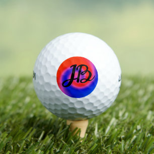 Swirl Red Blue Golfball