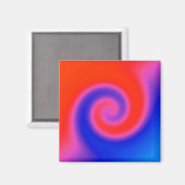 Swirl Red Blue Magnet (Vorderseite/Rückseite)