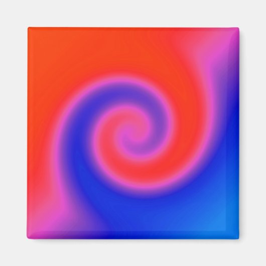 Swirl Red Blue Magnet (Vorne)