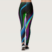 Swirl Retro Blue Leggings (Rückseite)