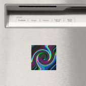 Swirl Retro Blue Magnet (In Situ (Geschirrspüler))