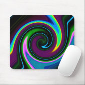 Swirl Retro Blue Mouse Pad Mousepad (Mit Mouse)