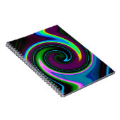 Swirl Retro Blue Notizblock (Rechte Seite)