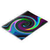 Swirl Retro Blue Notizblock (Linke Seite)