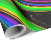 Swirl Retro Orange Geschenkpapier (Rolleneckpunkt)