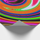 Swirl Retro Orange Geschenkpapier (Ecke)
