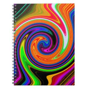 Swirl Retro Orange Notizblock