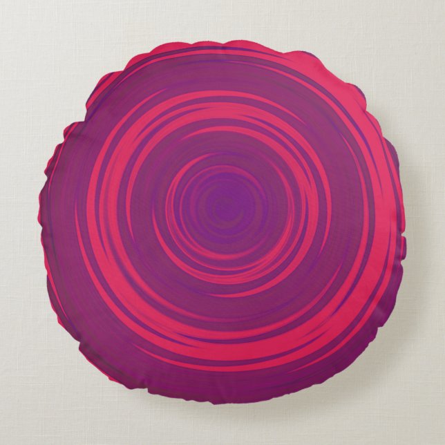 Swirl round throw pillow rundes kissen (Vorderseite)