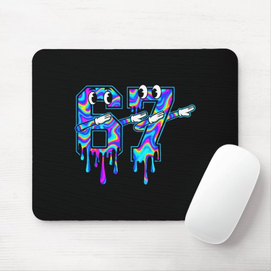 Swirl Six Seven Dab Drip 6 7 Dabbing Meme Mousepad (Mit Mouse)