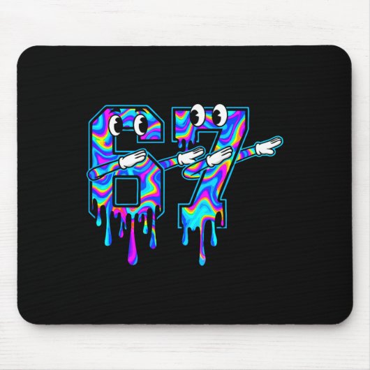 Swirl Six Seven Dab Drip 6 7 Dabbing Meme Mousepad (Vorne)