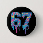Swirl Six Seven Drip 6 7 Meme Gen Alpha Slang Button (Vorderseite)