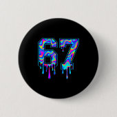 Swirl Six Seven Drip 6 7 Meme Gen Alpha Slang  Button (Vorderseite)