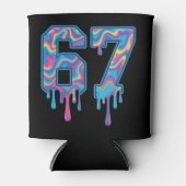 Swirl Six Seven Drip 6 7 Meme Gen Alpha Slang  Dosenkühler (Vorderseite)