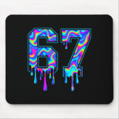 Swirl Six Seven Drip 6 7 Meme Gen Alpha Slang  Mousepad (Vorne)
