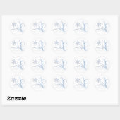 Swirl & Snowflake Runder Aufkleber (Blatt)