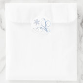 Swirl & Snowflake Runder Aufkleber (Tasche)