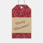 Swirl Stars Gold Holiday Geschenkanhänger (Vorderseite)