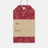 Swirl Stars Gold Holiday Geschenkanhänger (Rückseite)