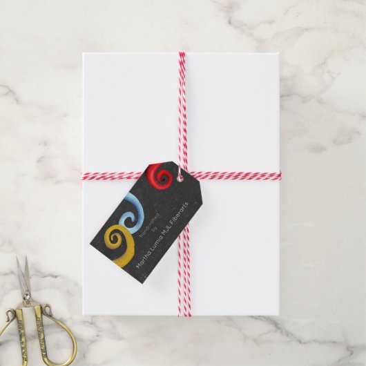 Swirl Tags Geschenkanhänger (Mit Garn)