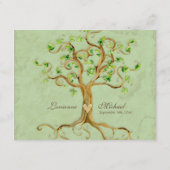 Swirl Tree Root Antiqued Sage Empfang laden Begleitkarte (Rückseite)