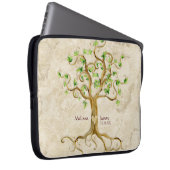 Swirl Tree Roots Antike Personalisierte Namen Herz Laptopschutzhülle (Vorne Rechts)