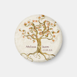 Swirl Tree Roots Antike Personalisierte Namen Herz Magnet