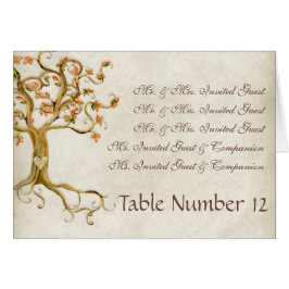 Swirl Tree Roots Antique Tan Escort Platzkarten