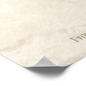 Swirl Tree Roots Antique Tan Wedding Sheet Poster (Ecke)