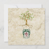 Swirl Tree Roots Antiqued Family Reunion Custom In Einladung (Rückseite)