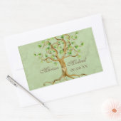 Swirl Tree Roots Antiqued Wedding Matching Siegel Rechteckiger Aufkleber (Umschlag)