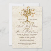 Swirl Tree Roots Antiquitätenhochzeit Einladung (Vorderseite)