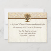 Swirl Tree Roots Antiquitätenhochzeit Einladung (Vorderseite)