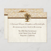 Swirl Tree Roots Antiquitätenhochzeit Einladung (Vorne/Hinten)