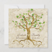 Swirl Tree Roots Wiedersehen laden Sie ein Einladung (Rückseite)