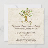 Swirl Tree Roots Wiedersehen laden Sie ein Einladung (Vorderseite)