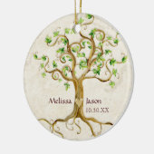 Swirl Tree Roots Wiedersehen laden Sie ein Keramikornament (Links)