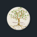 Swirl Tree Roots Wiedersehen laden Sie ein Magnet<br><div class="desc">FARBAUSWAHL: Dieses Design zeichnet sich durch Creme, Bräune, Braun, Schokoladenbraun und Grün aus. DESIGN: Das Kunstwerk für diese elegante, formale und doch etwas rustikale Party Einladung lädt von Audrey Jeanne Roberts in Handgewässer ein. Der Hintergrund ist ein altes Vintages Pergament, das auf der einen Seite leichter und auf der anderen...</div>