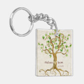 Swirl Tree Roots Wiedersehen laden Sie ein Schlüsselanhänger (Vorderseite links)