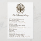 Swirl Tree Wedding Program Programm (Rückseite)